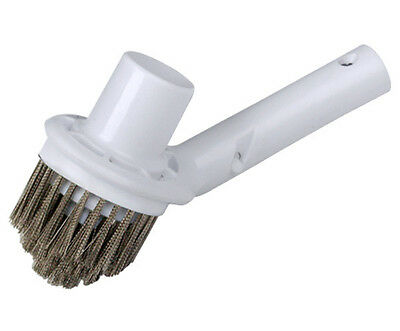 Stainless Steel Bristle Corner Algae Brush with Vacuum Head Combo